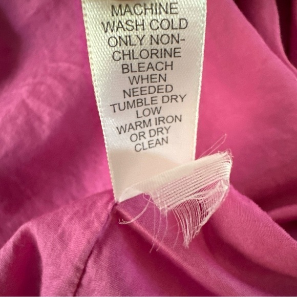 Banana Republic Trina Turk Purple Mod 60's Dress Size 0 Cotton Silk XSmall Lined - Picture 12 of 12